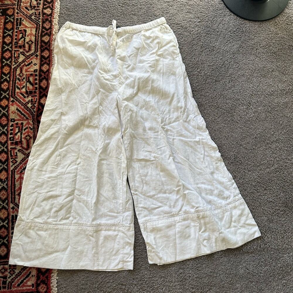 Carbon38 Linen Wide Legs Pants